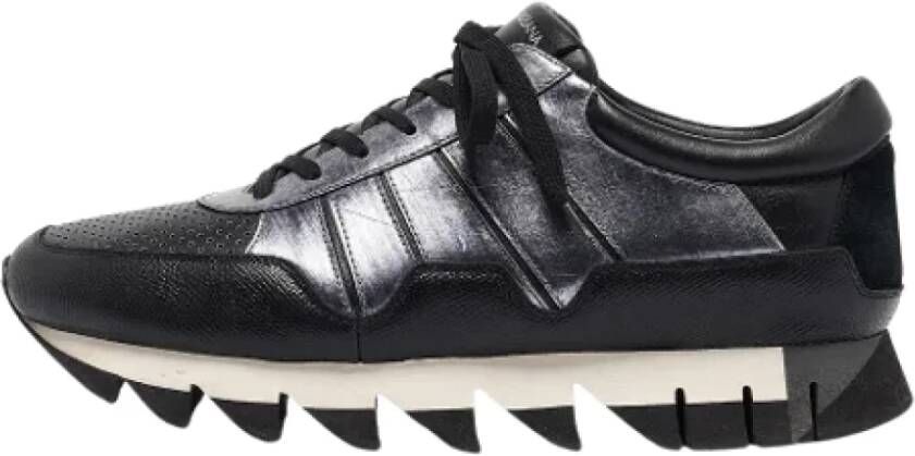 Dolce & Gabbana Pre-owned Leather sneakers Black Heren