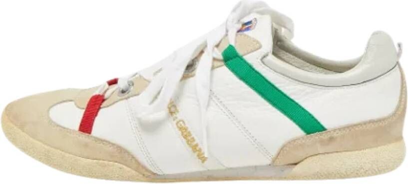 Dolce & Gabbana Pre-owned Leather sneakers Multicolor Heren