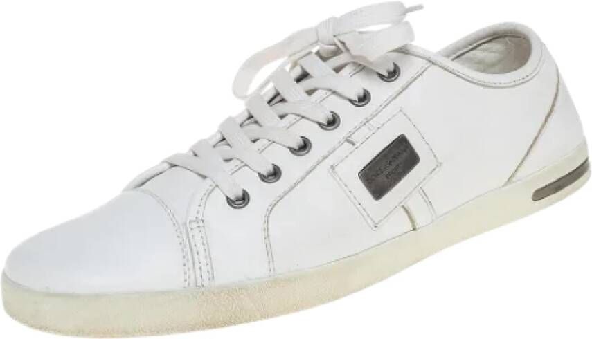 Dolce & Gabbana Pre-owned Leather sneakers White Dames