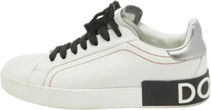 Dolce & Gabbana Pre-owned Leather sneakers White Dames