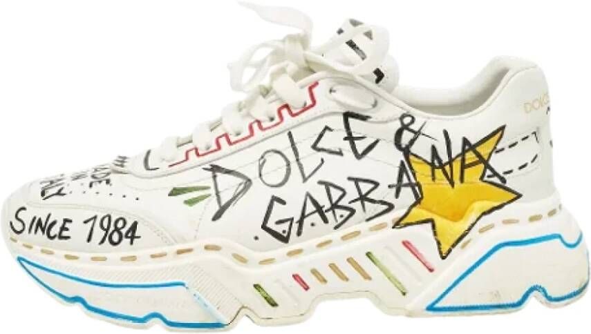 Dolce & Gabbana Pre-owned Leather sneakers White Heren