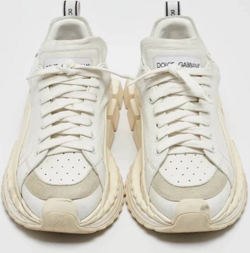 Dolce & Gabbana Pre-owned Leather sneakers White Heren