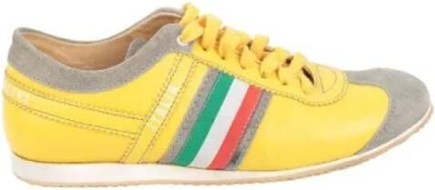 Dolce & Gabbana Pre-owned Leather sneakers Yellow Dames