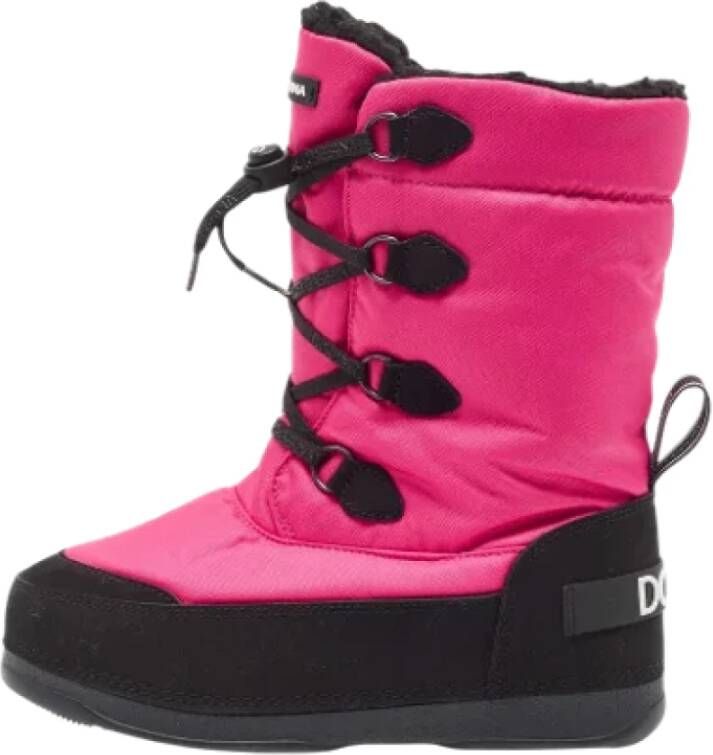 Dolce & Gabbana Pre-owned Nylon boots Pink Dames