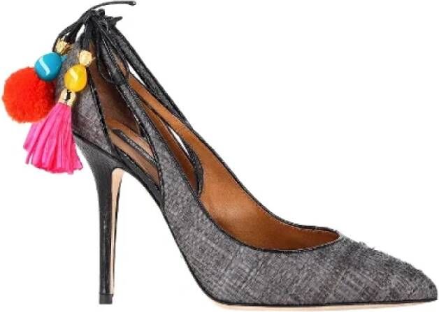 Dolce & Gabbana Pre-owned Raffia heels Gray Dames