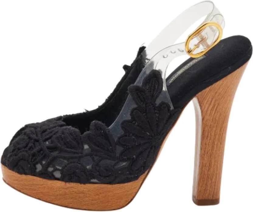 Dolce & Gabbana Pre-owned Raffia sandals Black Dames