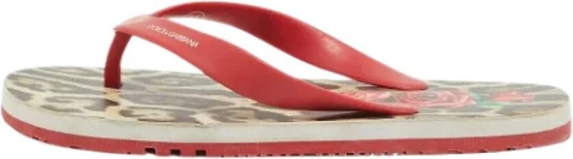 Dolce & Gabbana Pre-owned Rubber flats Red Dames