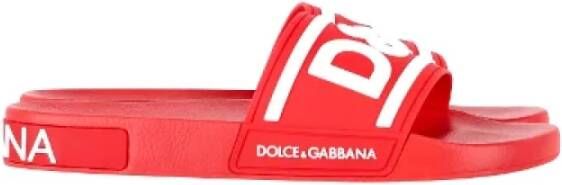 Dolce & Gabbana Pre-owned Rubber sandals Red Heren