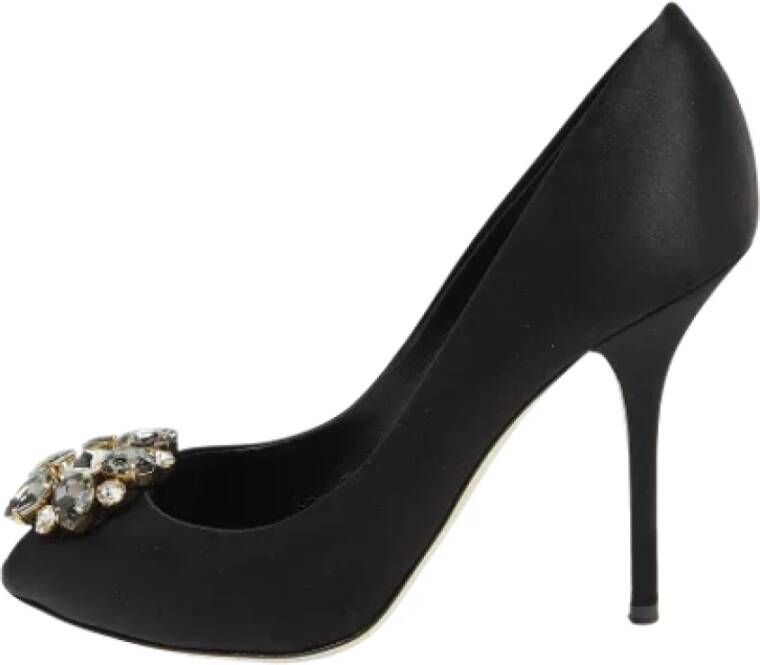 Dolce & Gabbana Pre-owned Satin heels Black Dames