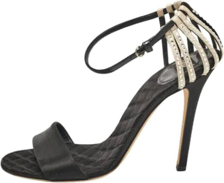 Dolce & Gabbana Pre-owned Satin sandals Black Dames