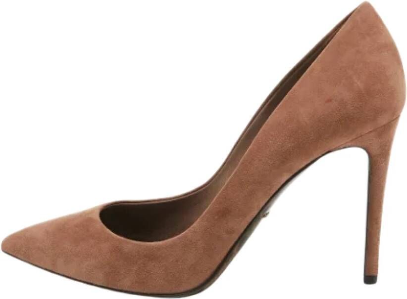 Dolce & Gabbana Pre-owned Suede heels Brown Dames