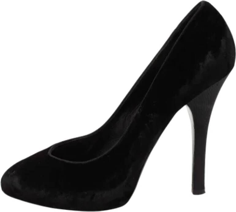 Dolce & Gabbana Pre-owned Velvet heels Black Dames