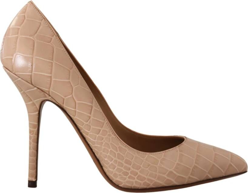 Dolce & Gabbana Beige Nude Leren Bellucci Hakken Pumps Schoenen Beige Dames