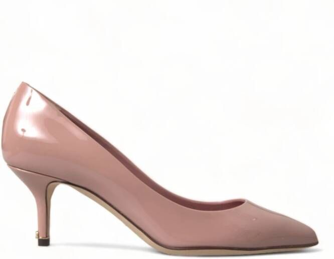 Dolce & Gabbana Pink Patent Stiletto Pumps Luxe Statement Stuk Pink Dames