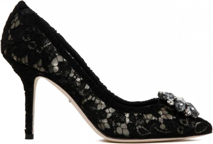 Dolce & Gabbana Belluci pumps dames leer metaal(overige ) Glas linnen vlas kalfsleer 35 5 Zwart