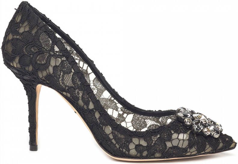 Dolce & Gabbana Belluci pumps dames leer metaal(overige ) Glas linnen vlas kalfsleer 35 5 Zwart