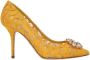 Dolce & Gabbana Regenboog Kant Pumps met Broche Yellow Dames - Thumbnail 4