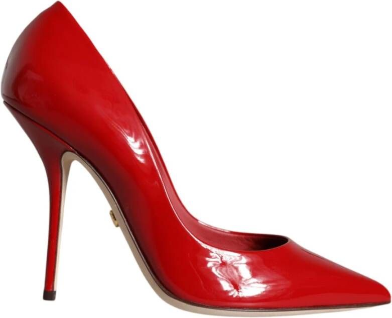 Dolce & Gabbana Rode Lakleren Stiletto Pumps Red Dames