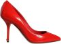 Dolce & Gabbana Rode Leren Hak Pumps Schoenen Red Dames - Thumbnail 1