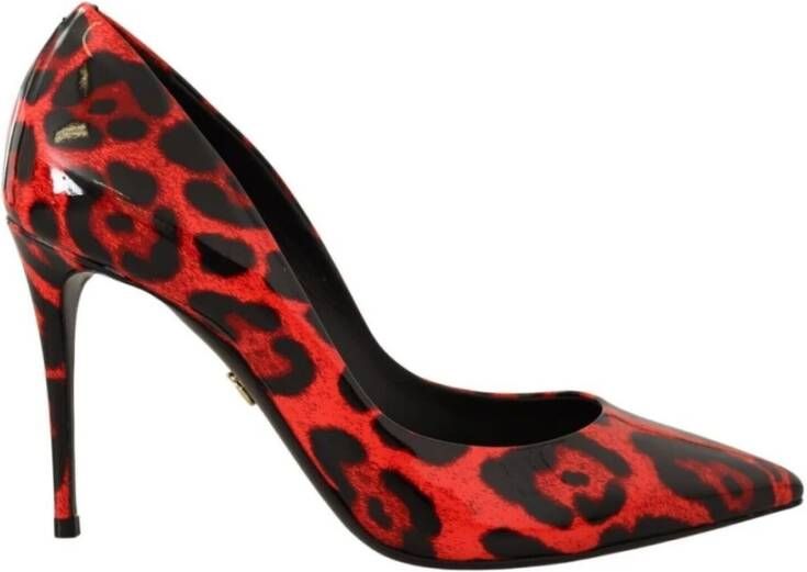 Dolce & Gabbana Rode Leren Kalbslederen Pumps Red Dames