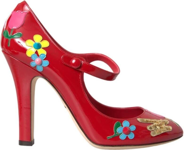 Dolce & Gabbana Rode Leren Mary Jane Pumps Red Dames