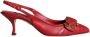 Dolce & Gabbana Rode Leren Slingback Hakken met Gesp Red Dames - Thumbnail 1