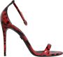 Dolce & Gabbana Rode Luipaard Enkelband Keira Sandalen Multicolor Dames - Thumbnail 1