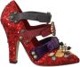 Dolce & Gabbana Rode Metalen Stud en Parel Mary Janes Multicolor Dames - Thumbnail 1