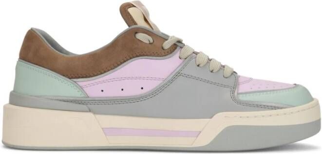 Dolce & Gabbana Rode Veterschoenen met Lage Top Gray Dames