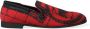 Dolce & Gabbana Rood Zwart Luipaard Loafers Sneakers Schoenen Multicolor Heren - Thumbnail 8