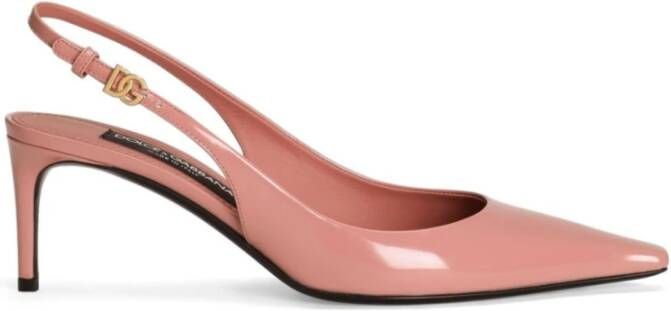 Dolce & Gabbana Stilet slingback pumps in kalfsleer Pink Dames