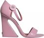 Dolce & Gabbana Roze leren enkelband sandalen Pink Dames - Thumbnail 1