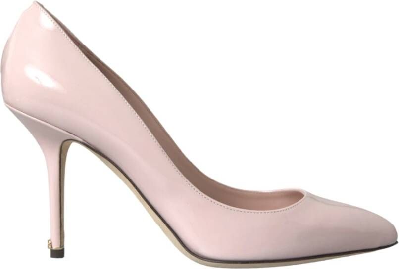 Dolce & Gabbana Roze Leren Hakken Pumps Schoenen Pink Dames