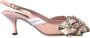 Dolce & Gabbana Roze Lily Crystal Slingback Hakken Pink Dames - Thumbnail 1