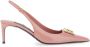 Dolce & Gabbana Roze Logo Plaque Slingback Pumps Leer Pink Dames - Thumbnail 1