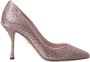 Dolce & Gabbana Roze Strass Kristal Hakken Pumps Pink Dames - Thumbnail 1