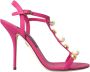 Dolce & Gabbana Roze versierde leren sandaalhakken Pink Dames - Thumbnail 1