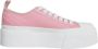 Dolce & Gabbana Roze Wit Canvas Lage Sneakers Pink Dames - Thumbnail 1