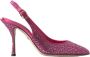 Dolce & Gabbana Roze Kristal Slingback Hakken Sandalen Pink Dames - Thumbnail 10