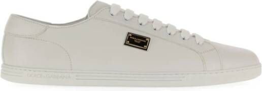 Dolce & Gabbana Saint Tropez Leren Sneaker Gemaakt in Italië White Heren