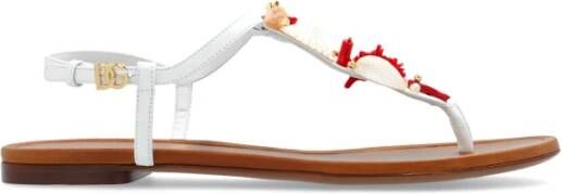 Dolce & Gabbana Sandalen met applicaties White Dames