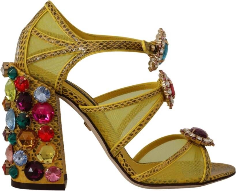 Dolce & Gabbana Sandalen met hoge hakken Geel Dames