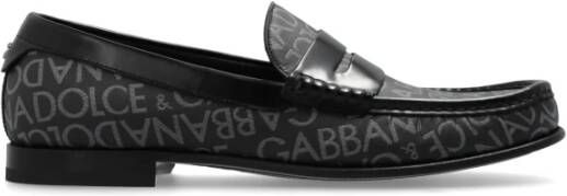 Dolce & Gabbana Zwarte platte schoenen City Blanco Loafer Black Heren