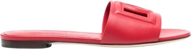 Dolce & Gabbana Slippers met logo Red Dames