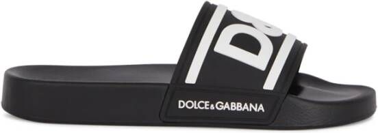 Dolce & Gabbana Zwarte Sandaal Regular Fit Geschikt voor Warm Klimaat Black Heren