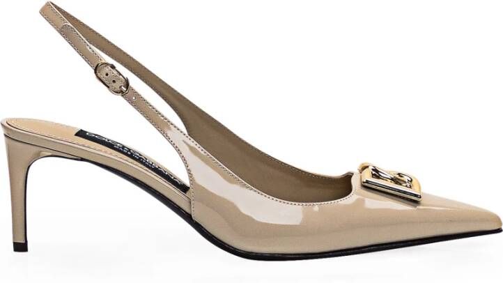 Dolce & Gabbana Slingback Vitello Hakken Beige Dames