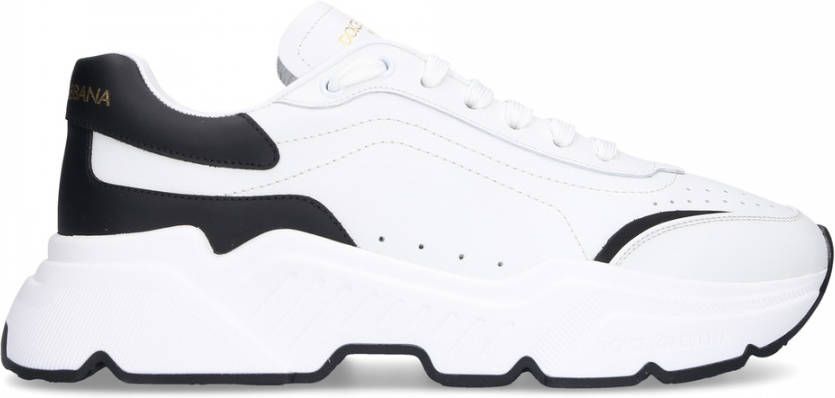 Dolce & Gabbana Witte Sneakers Lichtgewicht Ronde Neus Vetersluiting White