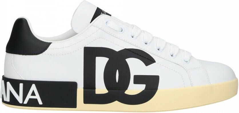 Dolce & Gabbana Portofino Line Sneakers Zwart Wit White Heren