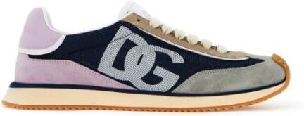 Dolce & Gabbana Sneakers van mesh en leer met DG-logo Multicolor Dames