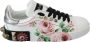 Dolce & Gabbana Kristalversierde Bloemenleren Sneakers Multicolor Dames - Thumbnail 11